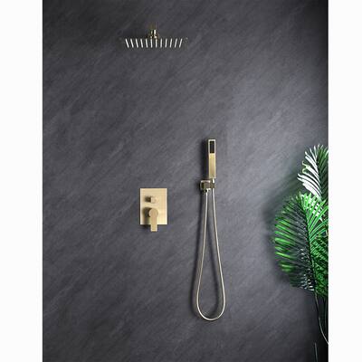 12 Inches Shower Bathroom Rain Shower Combo Set With Hand Shower