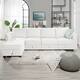Option 4-Seater with Ottoman,White Down,Linen