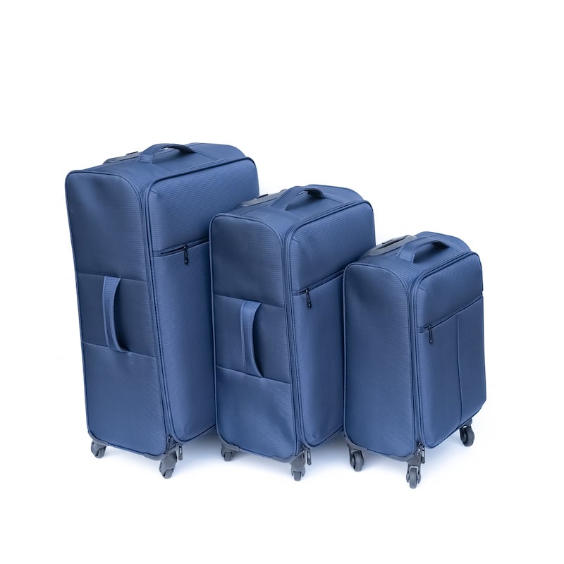 Luggage 3 Piece Set Suitcase Spinner TSA Lock Softshell Lightweight