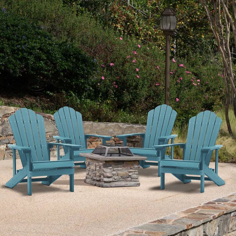 Clihome Outdoor Patio Slat HIPS Adirondack Chair