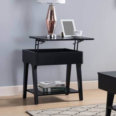 Black End Table for Living Room,Dining Room, Lift Tabletop