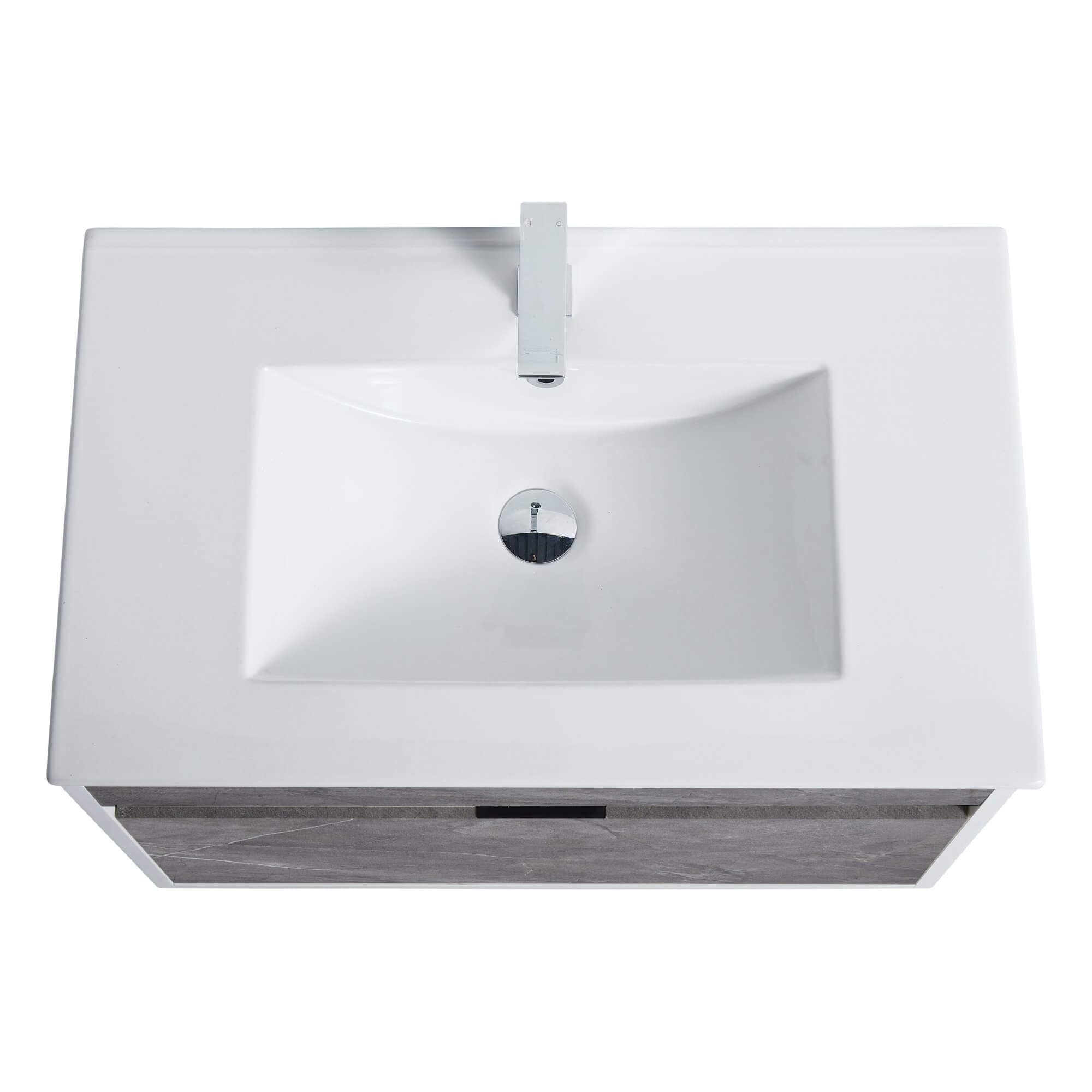 Fine Fixtures - Wall Mount Bathroom Vanity And Sink, Knob - Picture 18 of 29