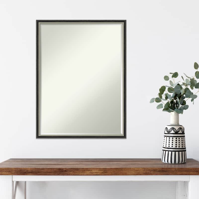 Theo Narrow Half-Inch-Bevel Wood Framed Wall Mirror - Glass Size 18x24