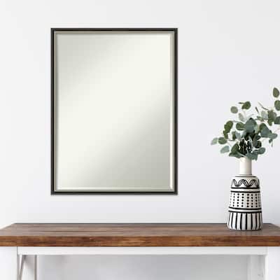 Theo Narrow Half-Inch-Bevel Wood Framed Wall Mirror - Glass Size 18x24
