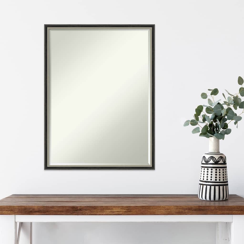 Theo Narrow Half-Inch-Bevel Wood Framed Wall Mirror - Glass Size 18x24