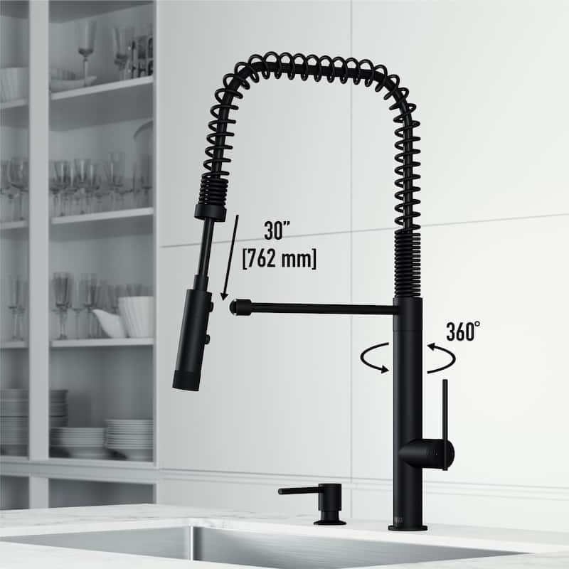 VIGO Sterling 23" H Single Handle Pull-Down Sprayer Kitchen Faucet