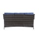 preview thumbnail 13 of 24, Gymojoy Outdoor Wicker Patio Sofa 3-Seat Rattan Sofa Furniture
