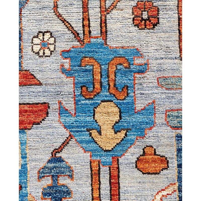 Serapi One-of-a-Kind Hand-Knotted Area Rug - Gray - 10' 2" x 14' 0"