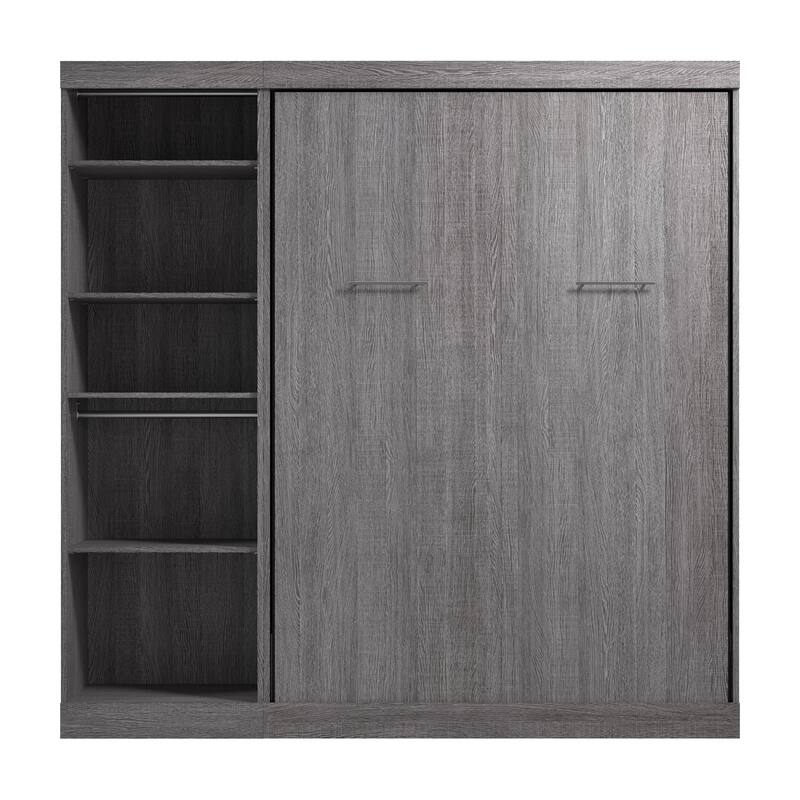 Nebula Full Murphy Bed with Closet Organizer (84W) by Bestar