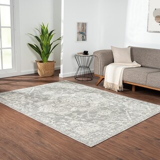 Madison Park Caroline Distressed Medallion Woven Area Rug - Bed Bath ...