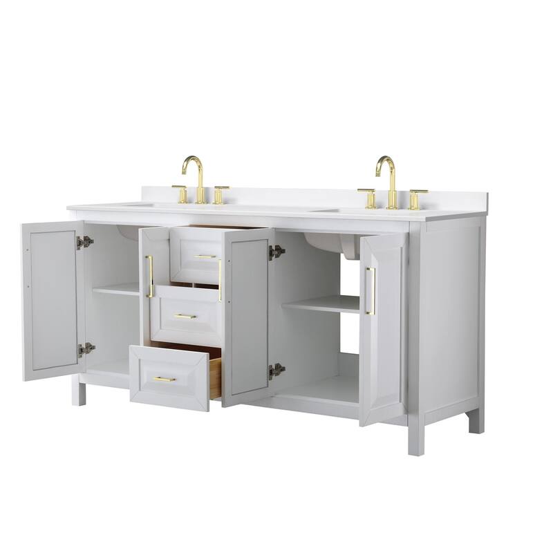 Wyndham Collection WCV252572D-QTZ-US3MXX Daria 72" Free Standing