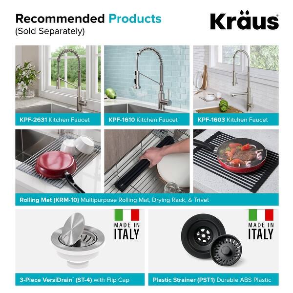 Kraus Granite Black Onyx 31 Inch 1 Bowl Undermount Kitchen Sink Overstock 8844063