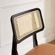 preview thumbnail 27 of 34, Art Leon Cane Backrest Leather Dining Chairs (Set of 2)