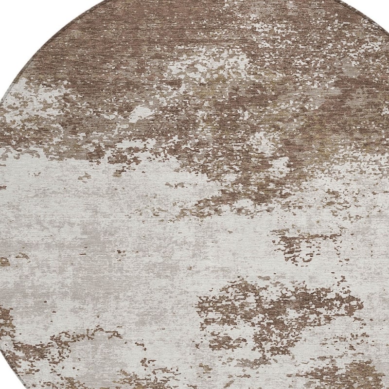 HomeRoots Abstract Transitional Rectangle Outdoor Rug