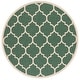preview thumbnail 22 of 111, SAFAVIEH Courtyard Kathy Indoor/ Outdoor Waterproof Patio Backyard Rug 6'7" x 6'7" Round - Dark Green/Beige