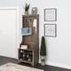 Prepac Hall Tree with Bench and Shoe Storage - 27" Narrow Hall Tree with 9 Shoe Cubbies - drifted gray