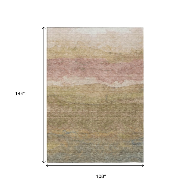 HomeRoots Abstract Modern Rectangle Outdoor Rug