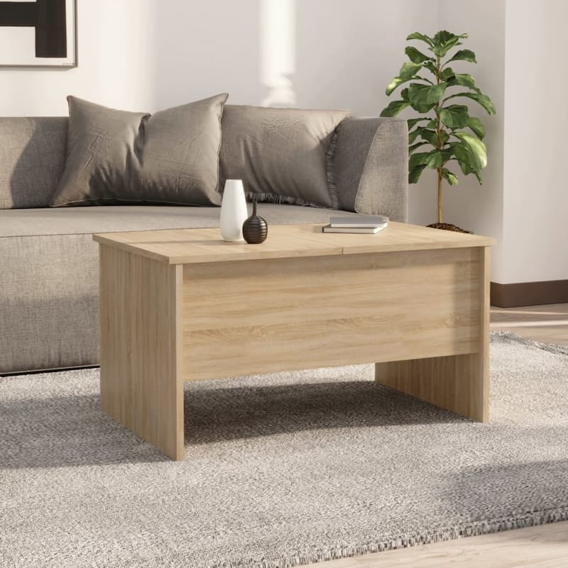vidaXL Coffee Table Lift Top End Table Accent Side Sofa Table Engineered Wood - 31.5" x 19.7" x 16.7"