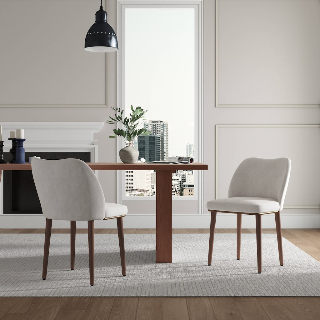 Upholstered Back Dining Chair (Set of 2)
