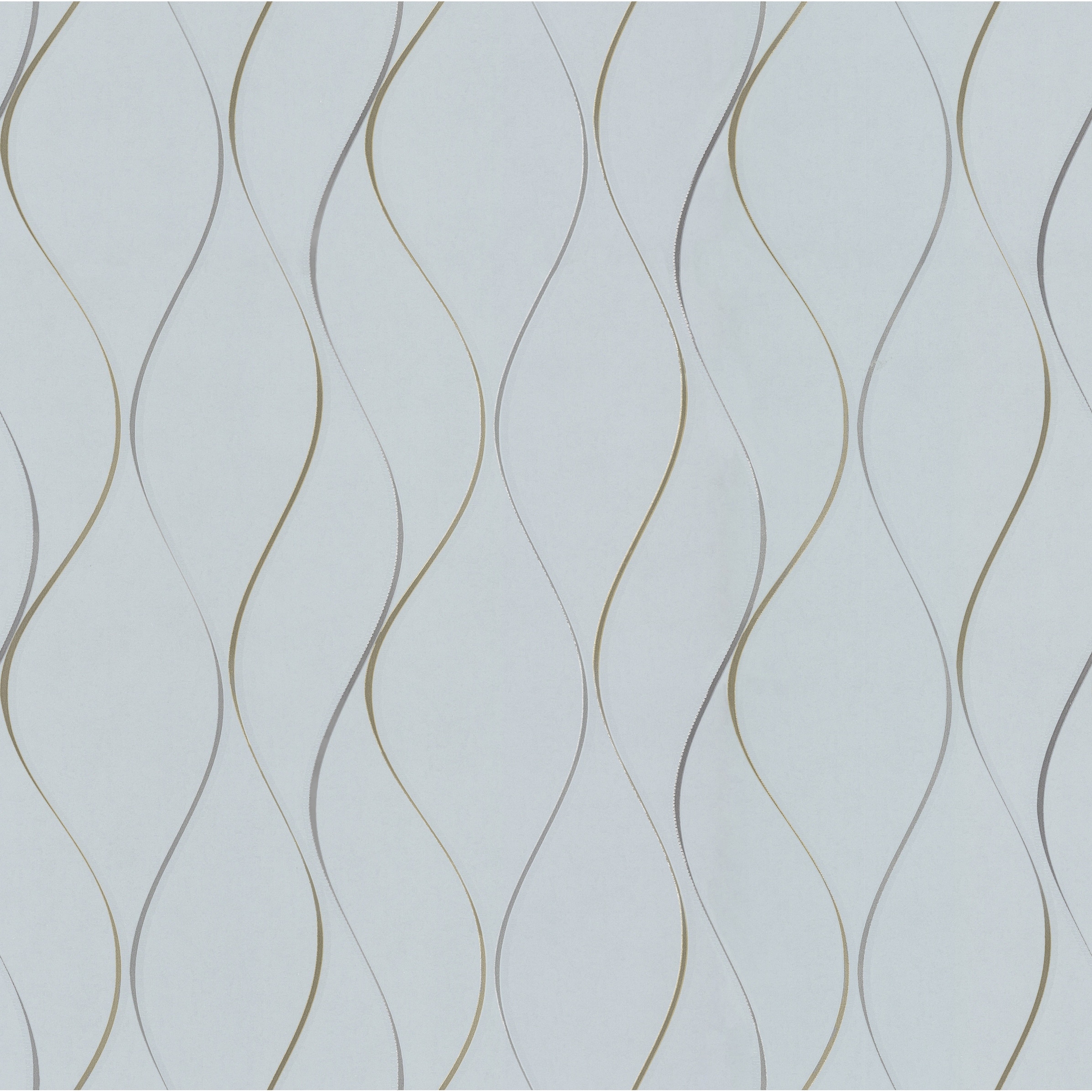 Gainesville Light Blue NonWoven Unpasted Stripes Wavy Stripe Wallpaper