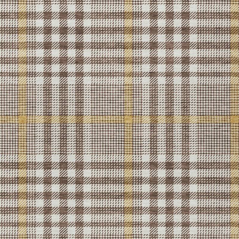 HomeRoots Plaid Transitional Rectangle Outdoor Rug