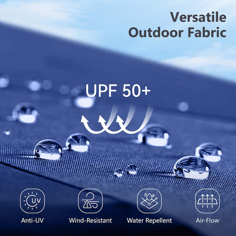 MAISON ARTS 15ft Double-Sided Patio Extra Large Twin Umbrella with Base Included