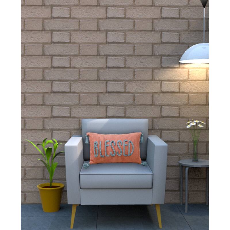 Linden Street Handwoven Braid Couching Decorative Pillow 14X24