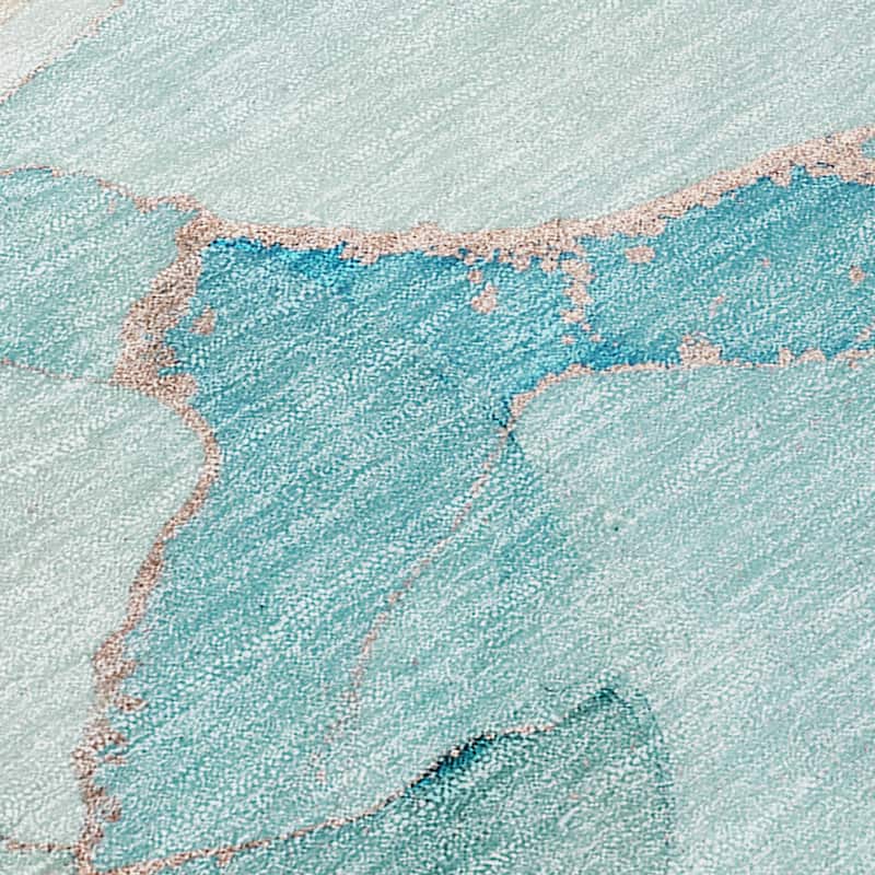 Machine Washable Indoor/ Outdoor Abstract Marble Chantille Rug