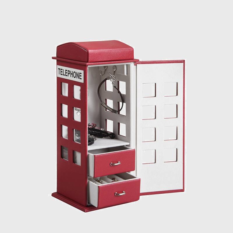 11.5" Tall Leather Jewelry Box