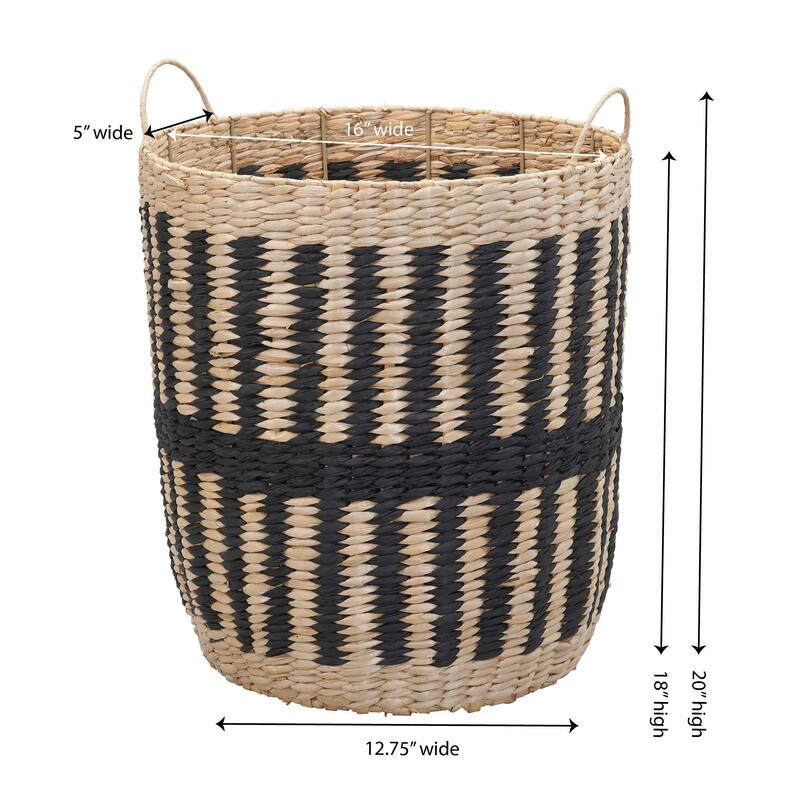 Household Essentials Cattail and Paper Pillar Basket