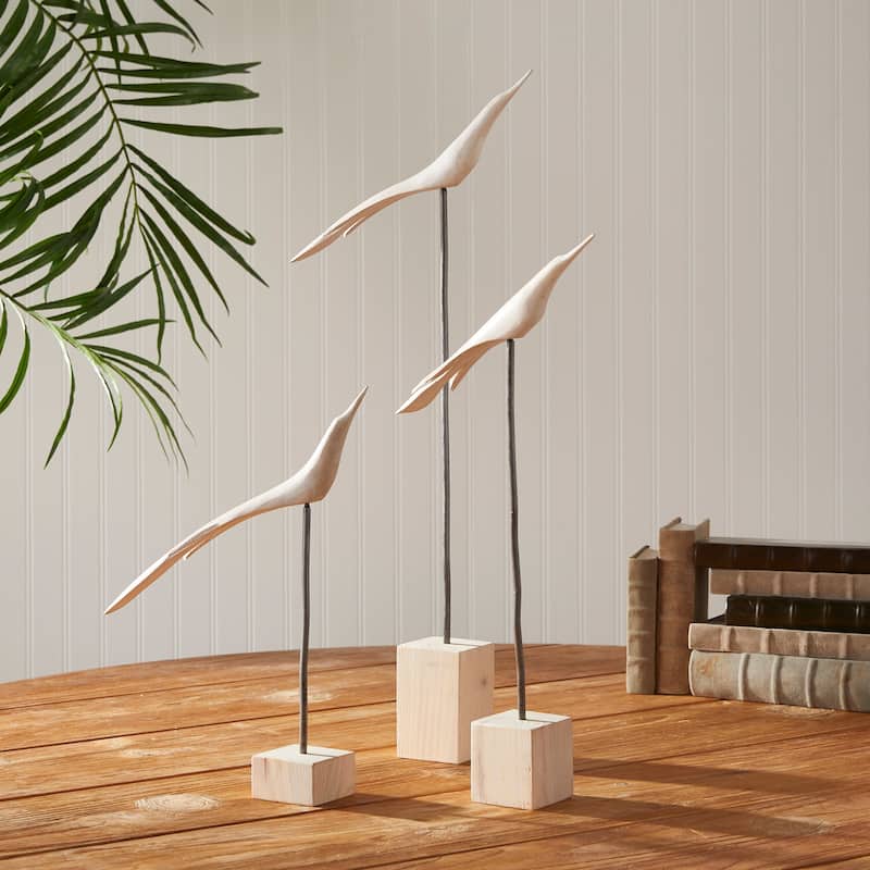The Flock, Set Of 3 Whitewash