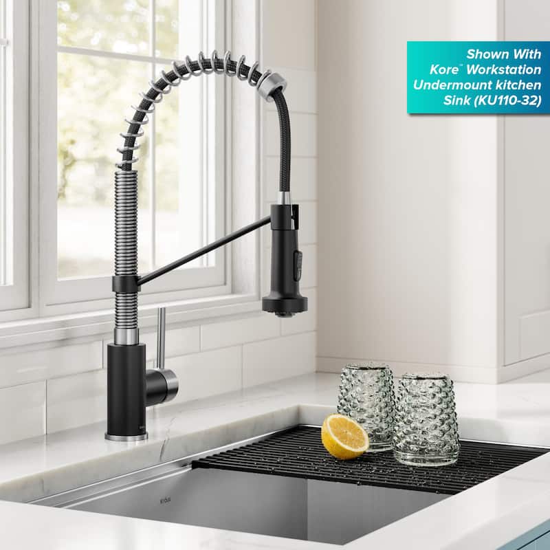 Kraus Bolden 2-Function 1-Handle Commercial Pulldown Kitchen Faucet