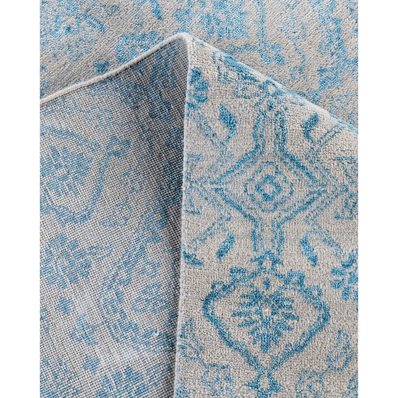 Ikat One-of-a-Kind Hand-Knotted Area Rug, Gray - 9' 0" x 10' 2"