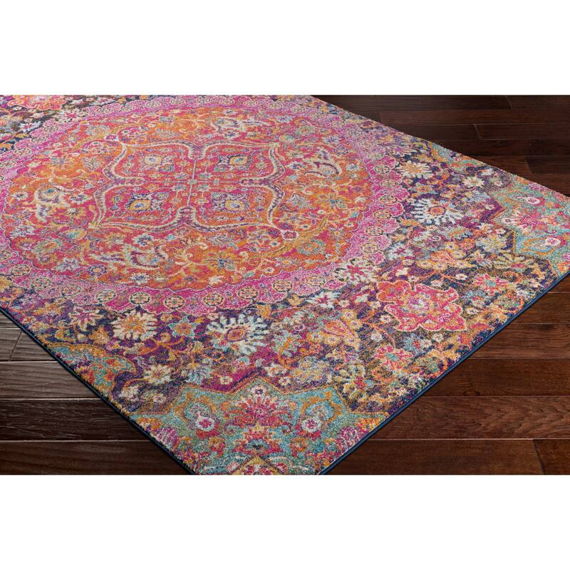 Livabliss Roanoke Vintage Persian Medallion Pink/Multi Area Rug - 7' 10" x 10' 3"