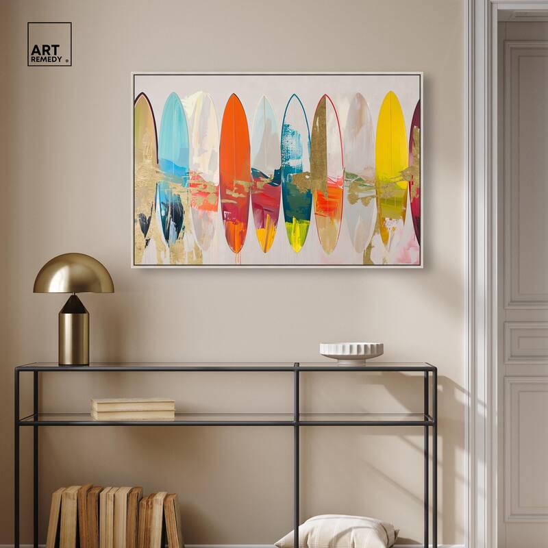 Surfboard Horizons II Canvas by Art Remedy