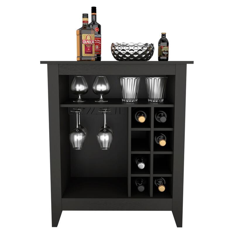 Anmytek Freestanding Bar Cabinet Wine Cocktail Station with Rack