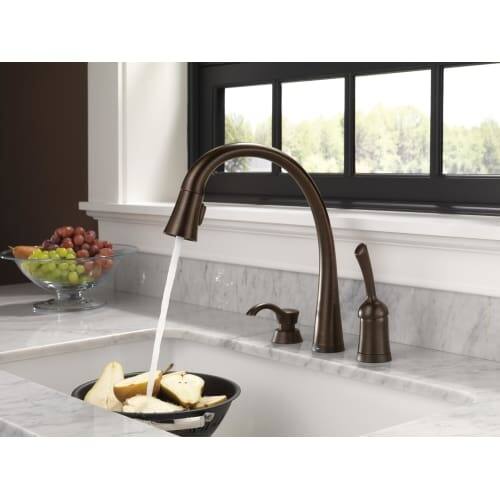 Shop Delta 980t Sd Dst Pilar Pull Down Kitchen Faucet With On Off