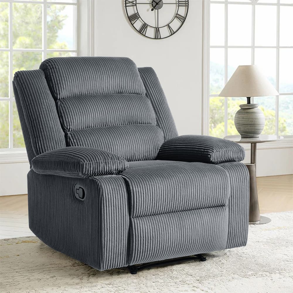 Modern 36'' W Cotton/ Corduroy Push Back Manual Recliner Chair