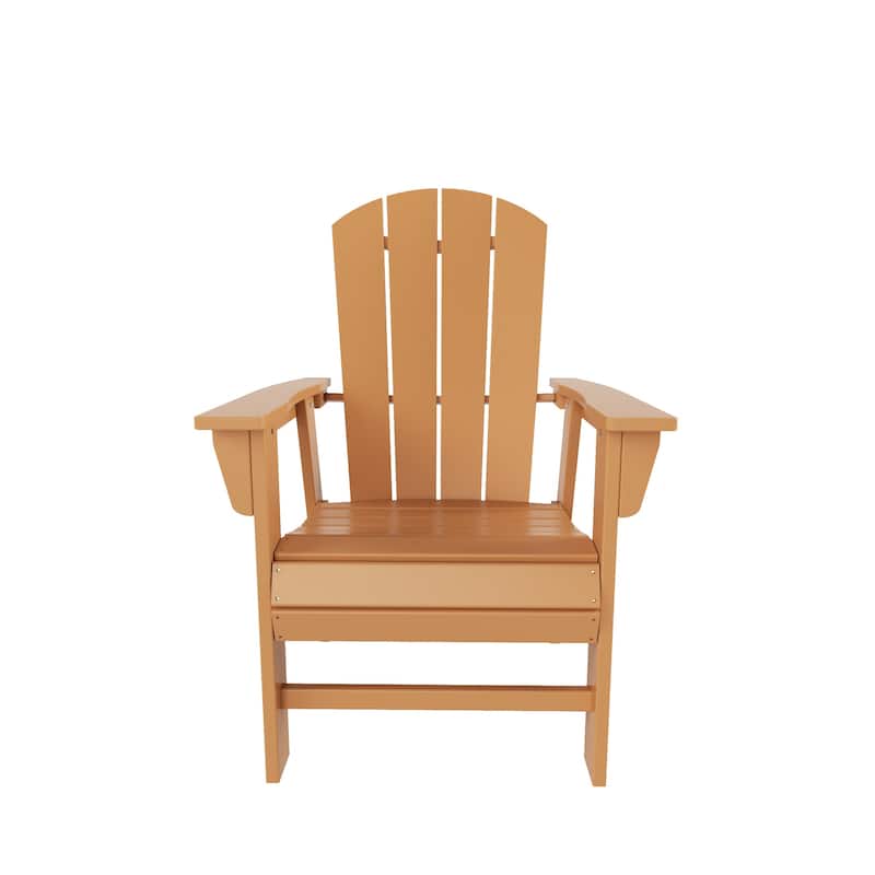 Laguna Hdpe All Weather Outdoor Patio Rectangular Adirondack Dining Chairs With Table (7-Piece Set)
