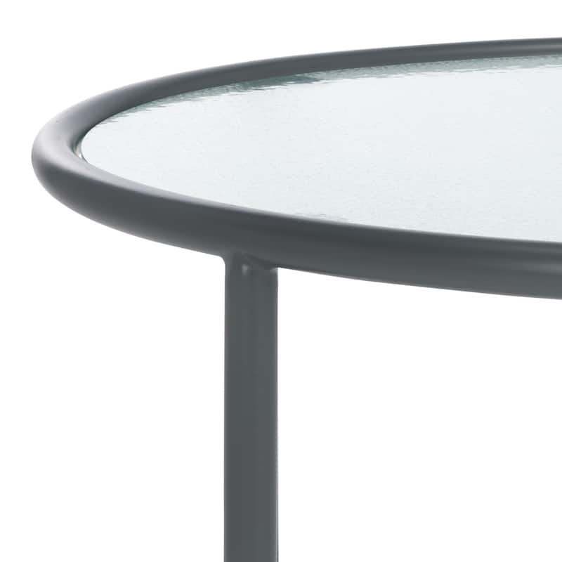SAFAVIEH COUTURE Zuzana Glass Top Coffee Table - 31"W x 31"D x 31"H