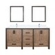 preview thumbnail 3 of 23, Ziva 72 in W x 22 in D White Double Bath Vanity, White Quartz Top, Faucet Set and 30 in Mirrors