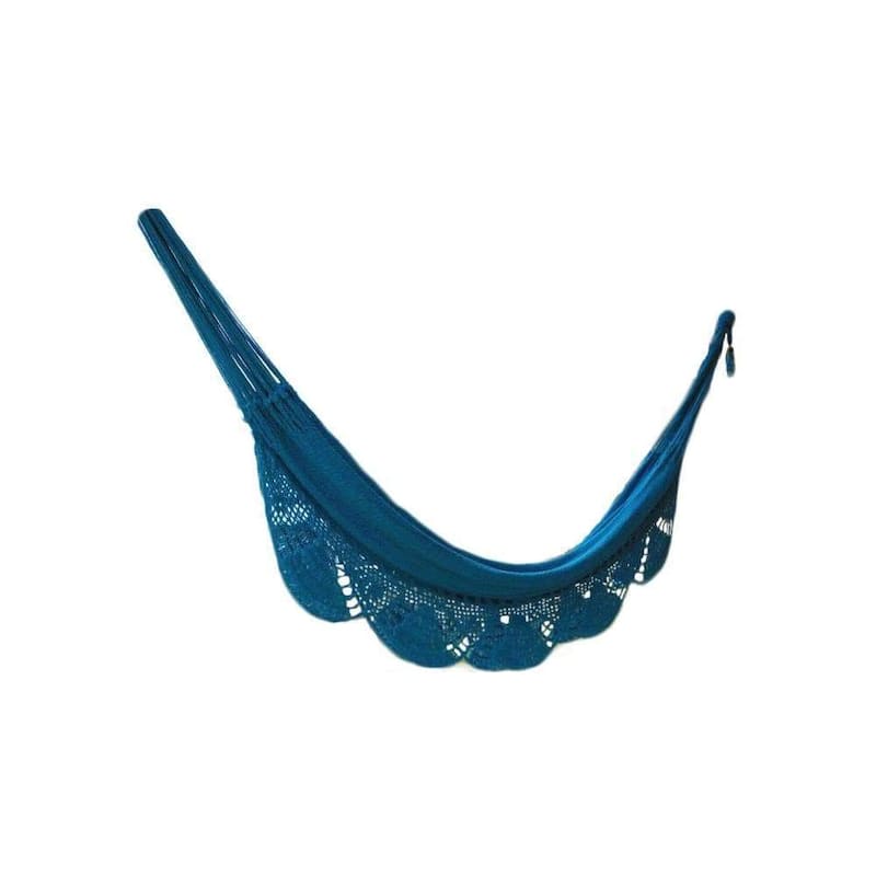 Nicaraguan Hammock with Universal Hammock Stand - Celeste Aqua