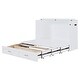 preview thumbnail 2 of 11, Queen Storage Bed Pulley Structure Murphy Bed Wall Platform Bed, White