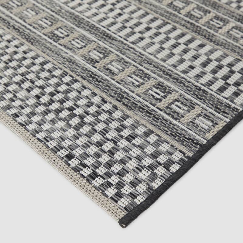 Cohen Checkered Stripe Indoor/Outdoor Area Rug