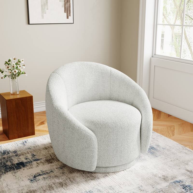 35" Wide 360-Degree Swivel Accent Barrel Chair
