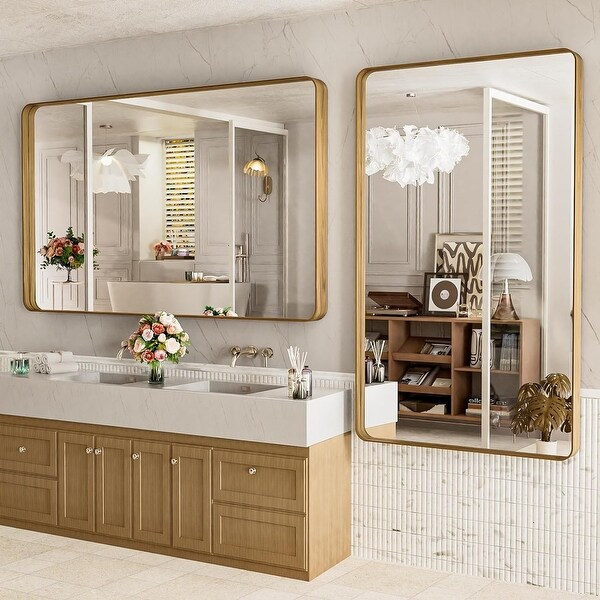 Amazon.com: JACUKO Rectangular Crystal Wall Mirror 36×23