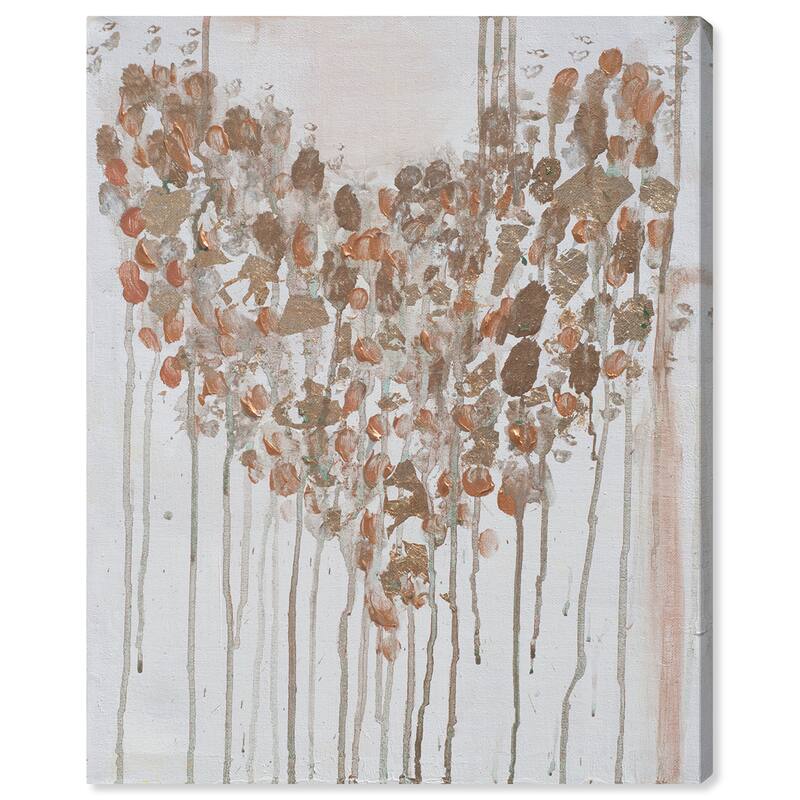 Wynwood Studio Canvas Symbols and Objects Rain Heart Brown and Dark Brown Modern & Contemporary Wall Art Canvas Print