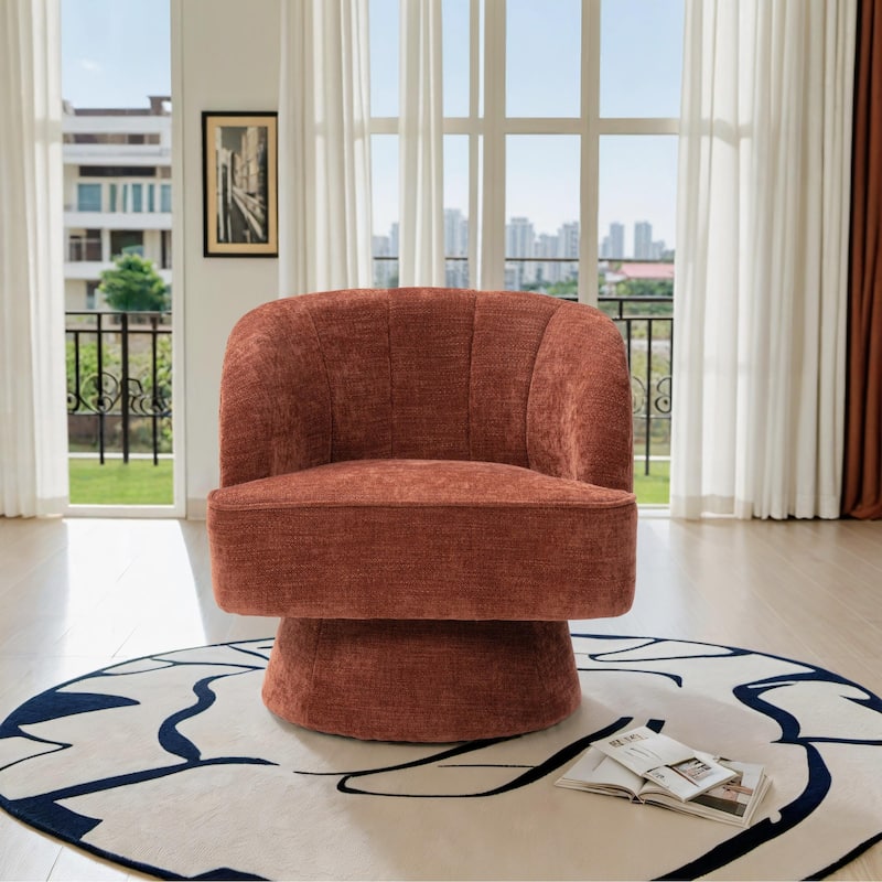 Upholstered Swivel Accent Chair Armchair, Barrel Chair, Club Chair