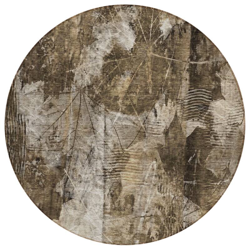 Machine Washable Indoor/ Outdoor Foilage Chantille Rug