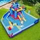 preview thumbnail 4 of 13, Costway Rocket Theme Inflatable Water Slide Park with 2 Slides Splash